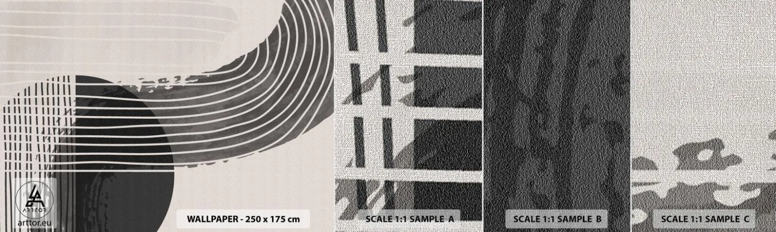 Prøve Fototapet Premium Canvas - Derhen og tilbage - Minimalisme, Abstraktion, Stykke - 100x30 cm