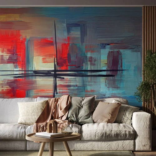 Fototapet Premium Sand - Landskab i en ukendt dimension - Abstraktion, Stykke, Moderne - 150x105 cm