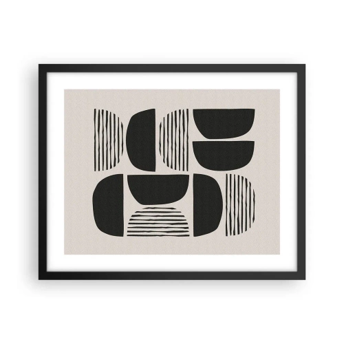 Plakat i sort ramme - Halvhjertede arrangementer - 50x40 cm