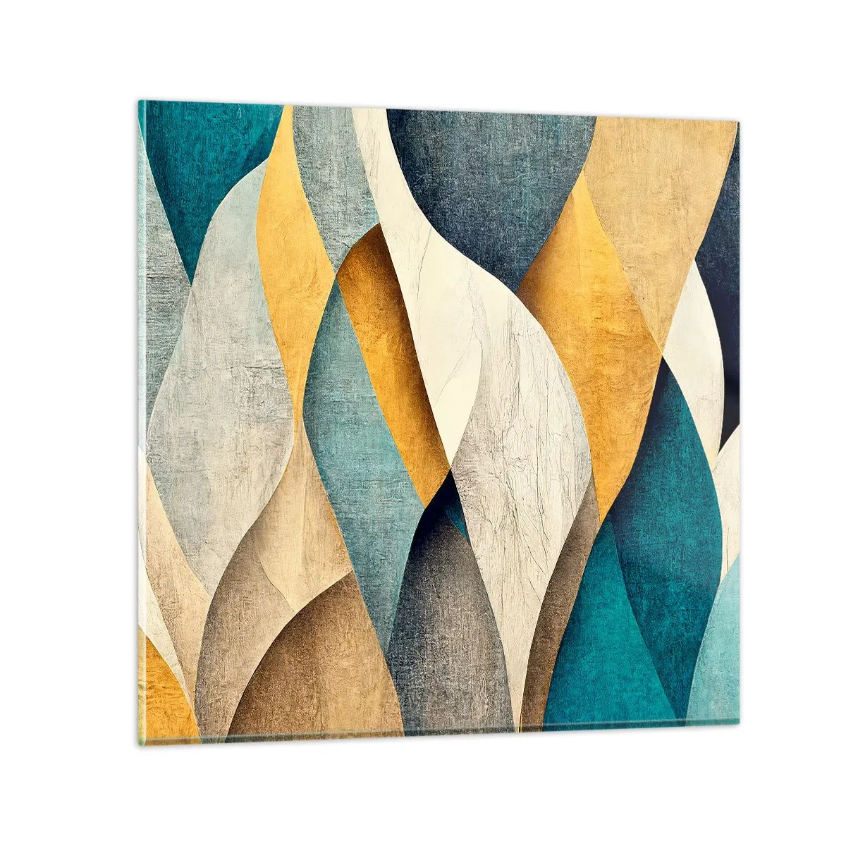 Billede på glas - Rytme og bølger - 40x40 cm