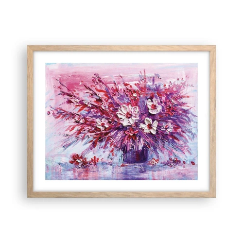 Plakat i ramme af lyst egetræ - Uskyld og lidenskab - 50x40 cm