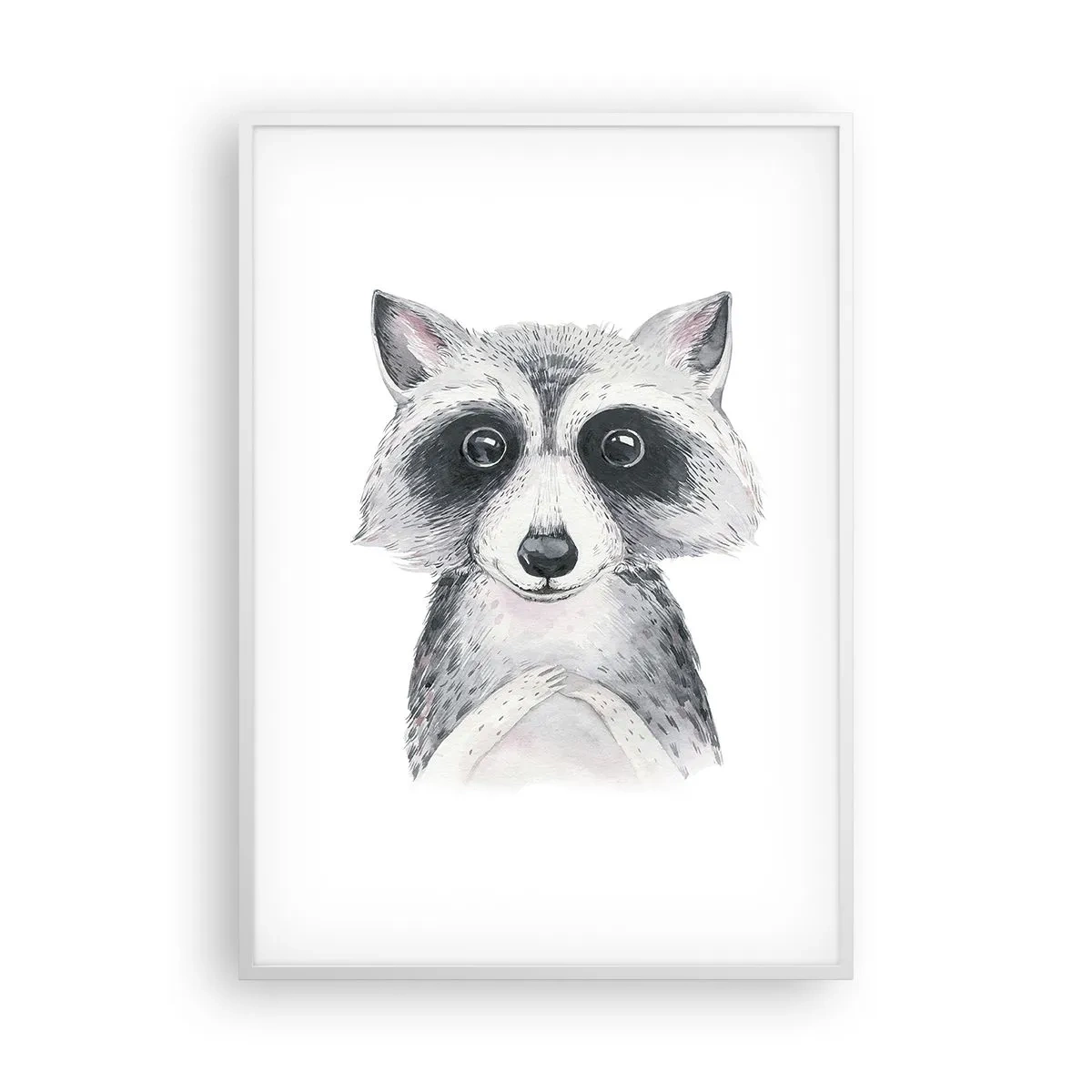 Plakat i hvid ramme - Et øjeblik til at trække på skuldrene - 70x100 cm