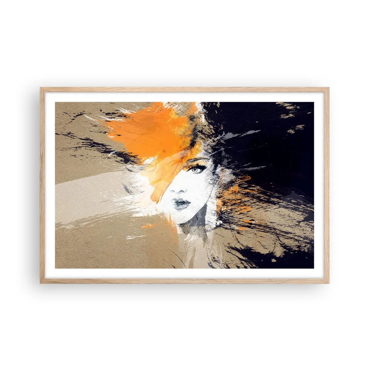 Plakat i ramme af lyst egetræ - Og det bliver let - 91x61 cm