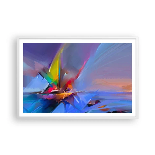 Plakat i hvid ramme - Propeller som en fugl - 91x61 cm