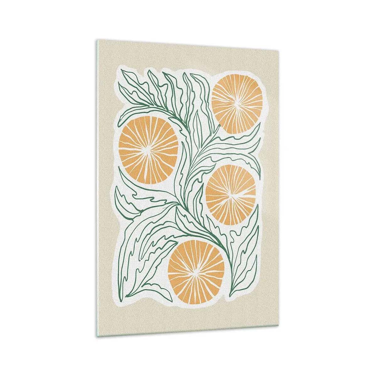 Billede på glas - Etnisk med et strejf af abstraktion - 70x100 cm