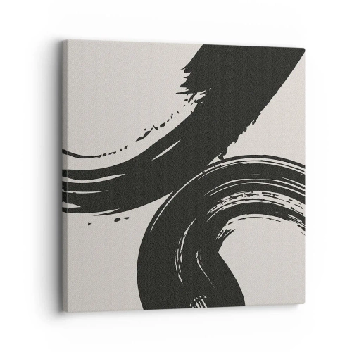 Lærredstryk - Billede på lærred - Fejende og cirkulær - 30x30 cm