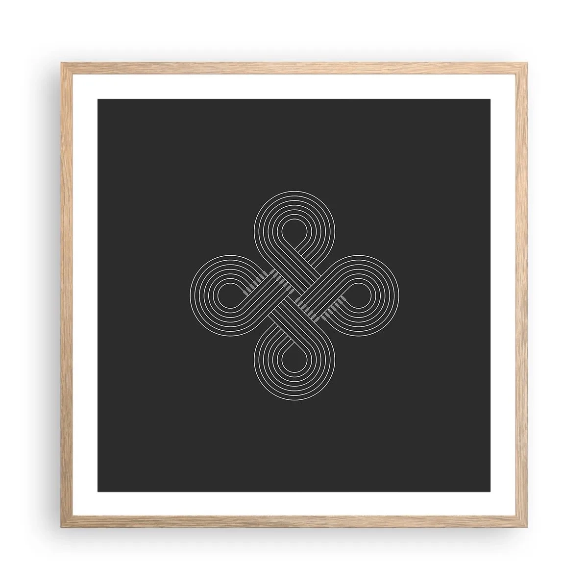 Plakat i ramme af lyst egetræ - I den keltiske ånd - 60x60 cm