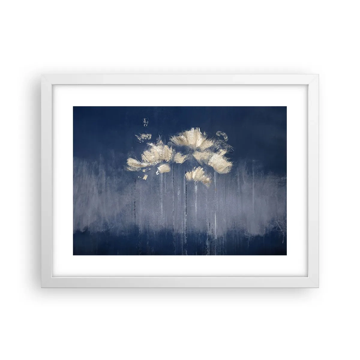 Plakat i hvid ramme - Som kronblade i vinden - 40x30 cm