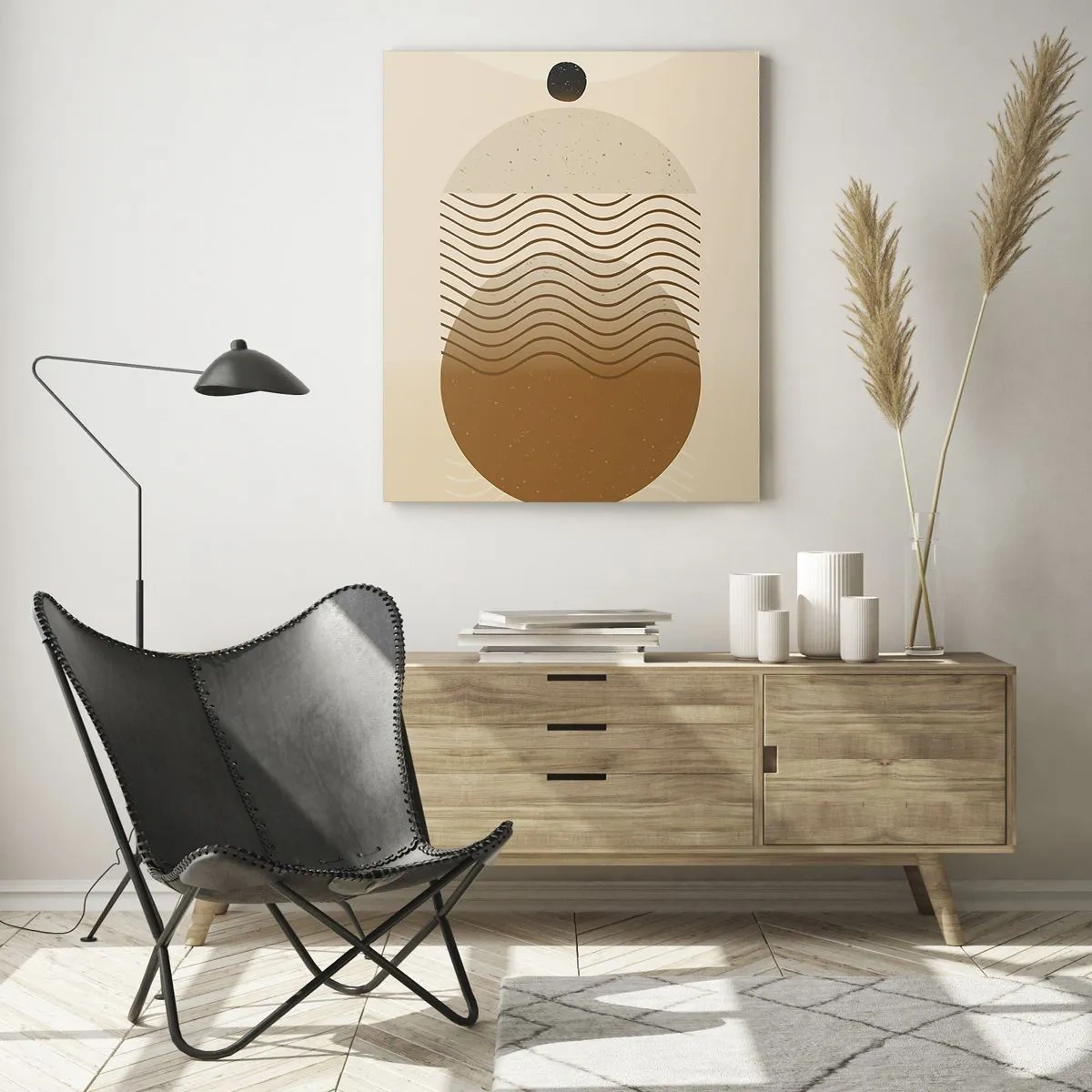 Billede på glas - Om geometriske figurers oprindelse - 70x100 cm