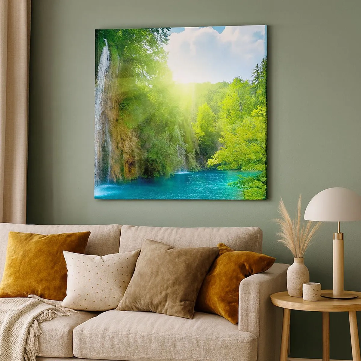 Lærredstryk - Billede på lærred - Det må være Eden - 30x30 cm