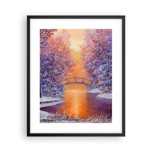 Plakat i sort ramme - Lad os mødes her - 40x50 cm