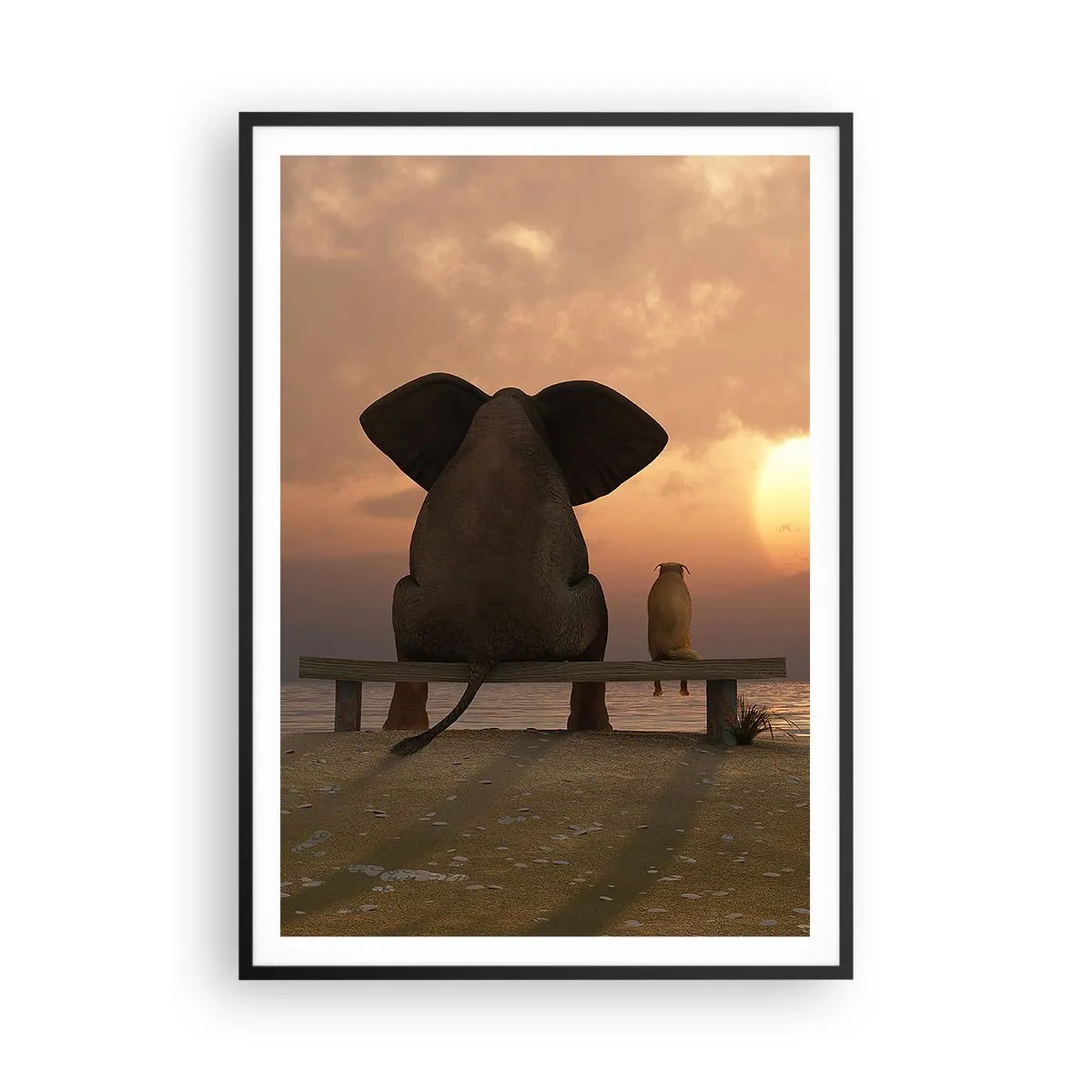 Plakat i sort ramme - Det er godt at være stille sammen - 70x100 cm