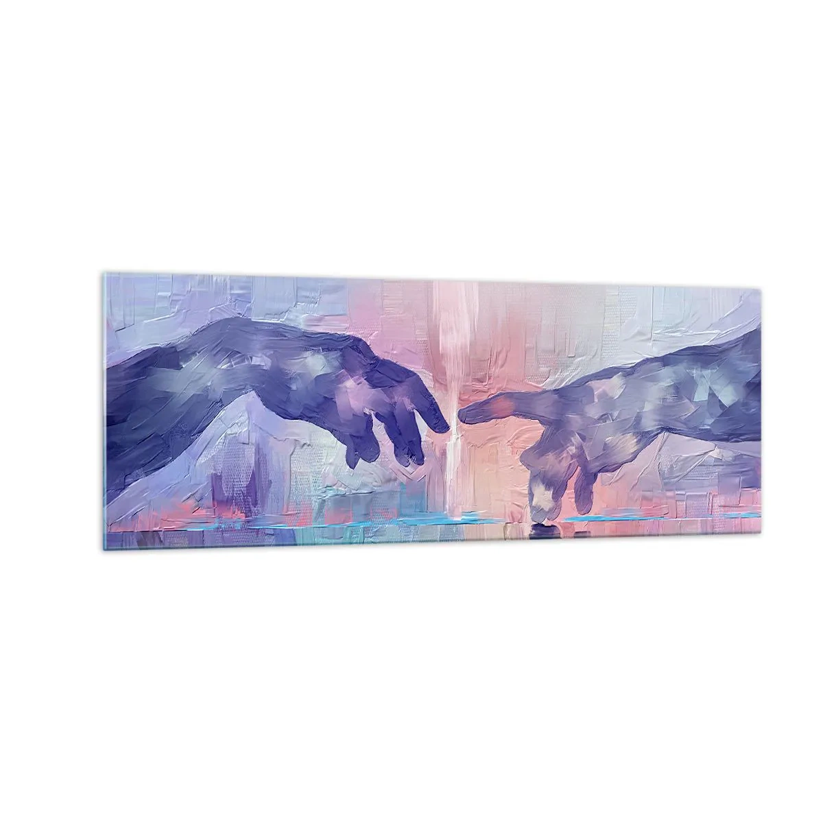 Billede på glas - Den guddommelige gnist af liv - 140x50 cm
