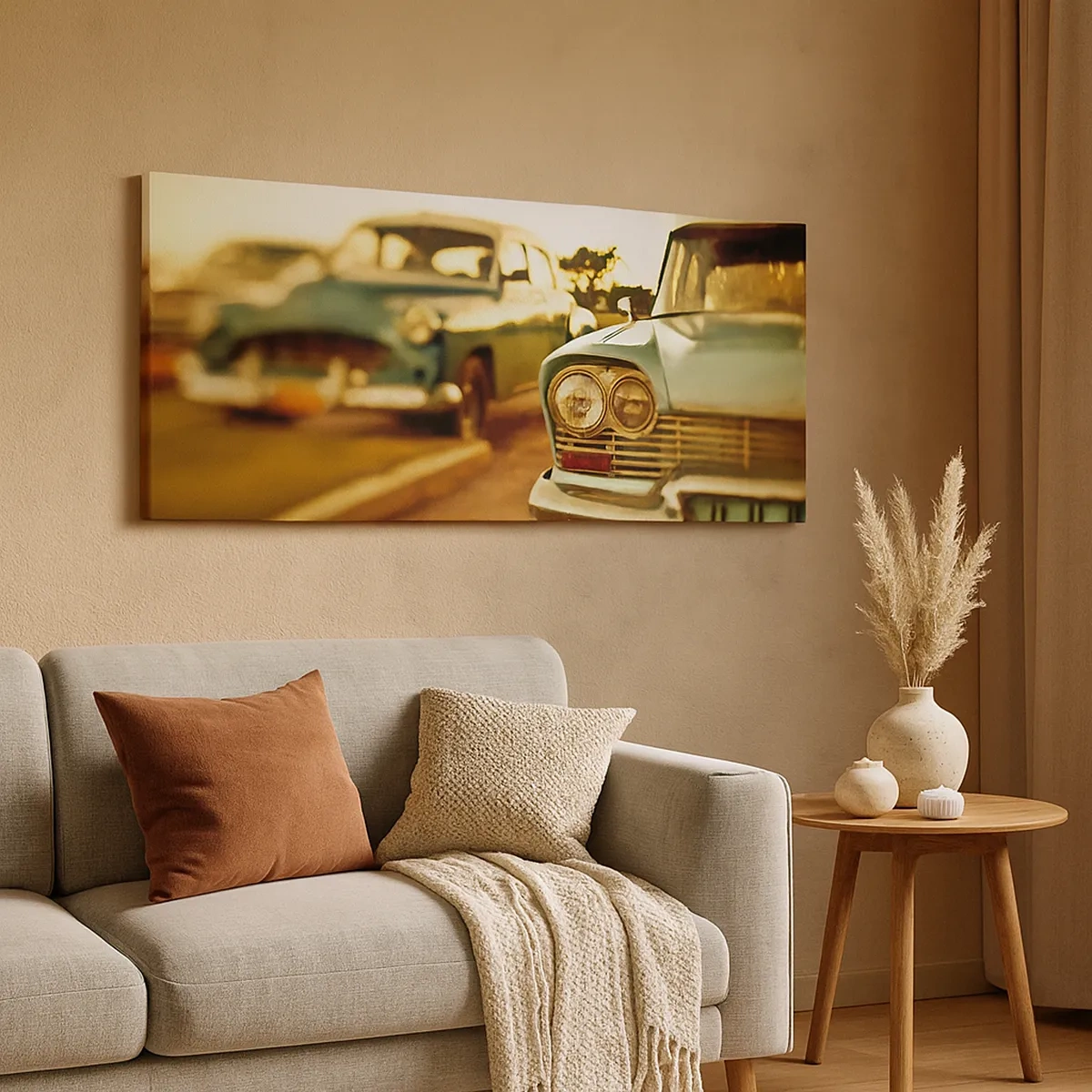 Lærredstryk - Billede på lærred - Vi må vente og se - 30x30 cm