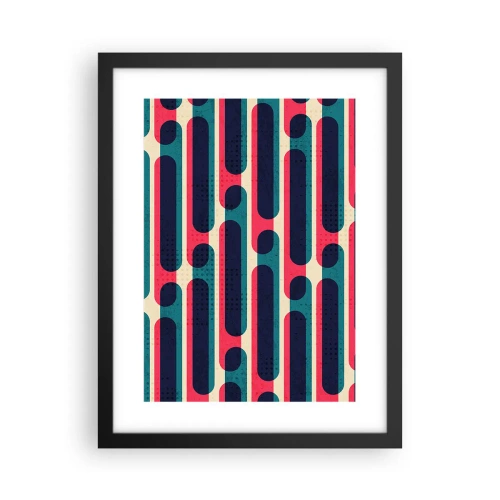 Plakat i sort ramme - Indad og fremad - 30x40 cm