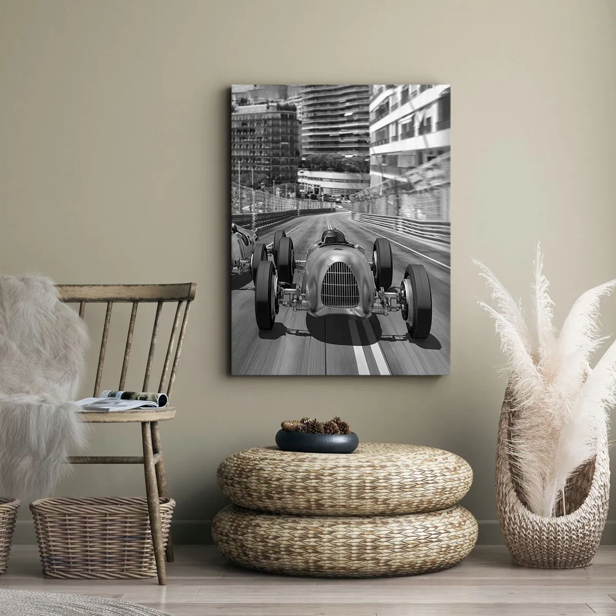 Lærredstryk - Billede på lærred - Der var engang i Monte Carlo - 50x70 cm