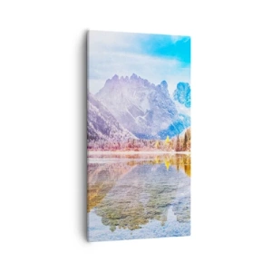 Lærredstryk - Billede på lærred - Og det er allerede efterår i bjergene - 55x100 cm