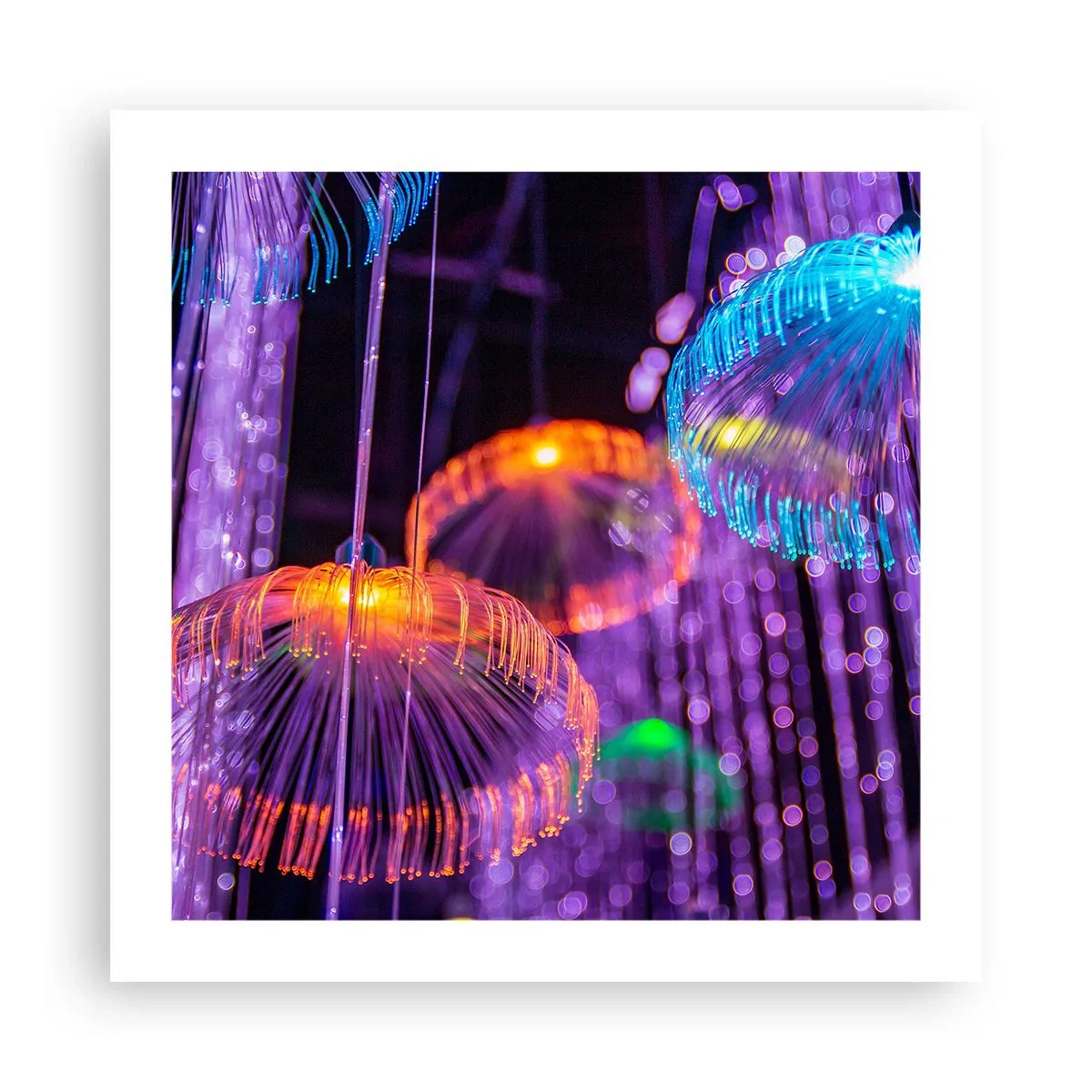 Plakat - Lysende springvand - 50x50 cm