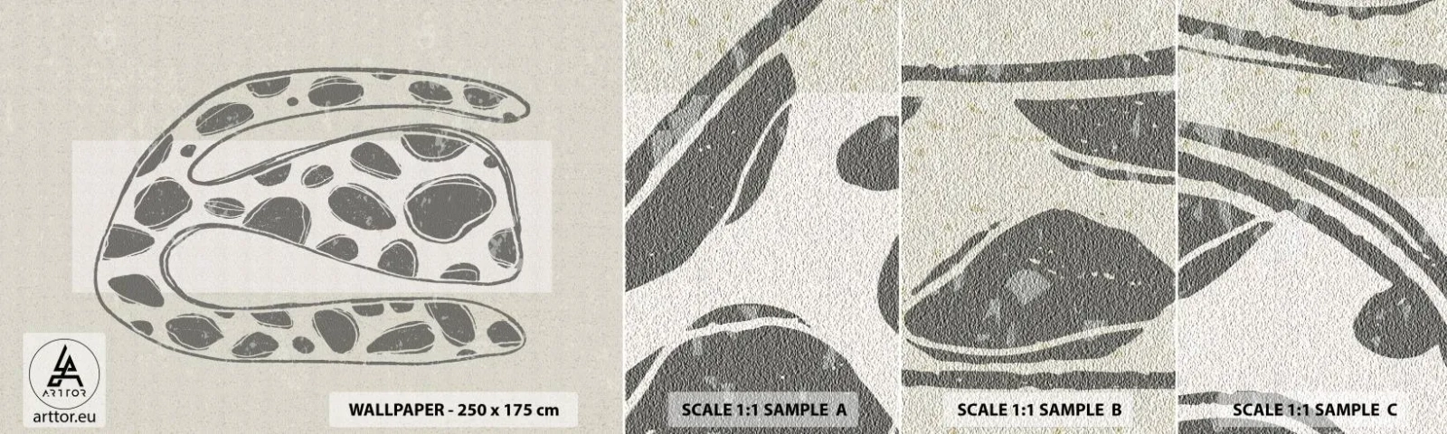 Fototapet Prøve Standard Eco - Bizart væsen - Boho, Minimalisme, Lyse - 100x30 cm