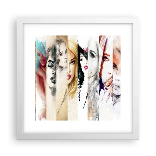 Plakat i hvid ramme - Og det er altid DIG - 30x30 cm