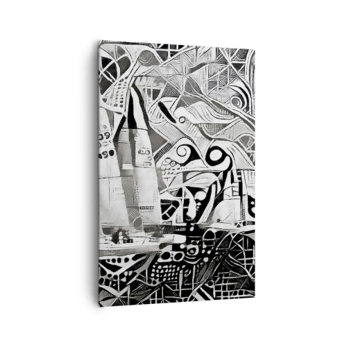 Lærredstryk - Billede på lærred - Mellem bølgerne - 80x120 cm