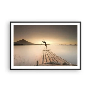 Plakat i sort ramme - Før du hviler - 91x61 cm