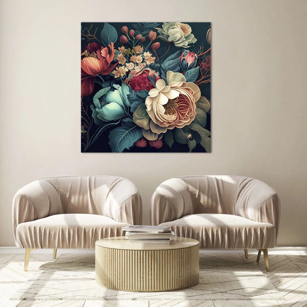 Billede på glas - Charme fra det 19. århundrede - 70x70 cm