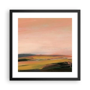 Plakat i sort ramme - I lyserøde toner - 40x40 cm