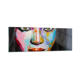 Billede på glas - Du kan ikke tage dine øjne fra - 90x30 cm