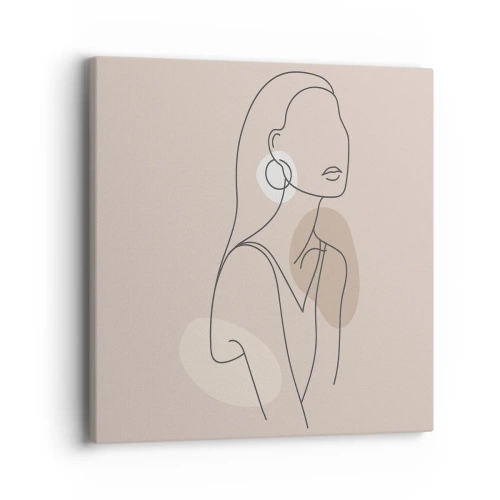 Lærredstryk - Billede på lærred - Et ikon for pigelivet - 40x40 cm