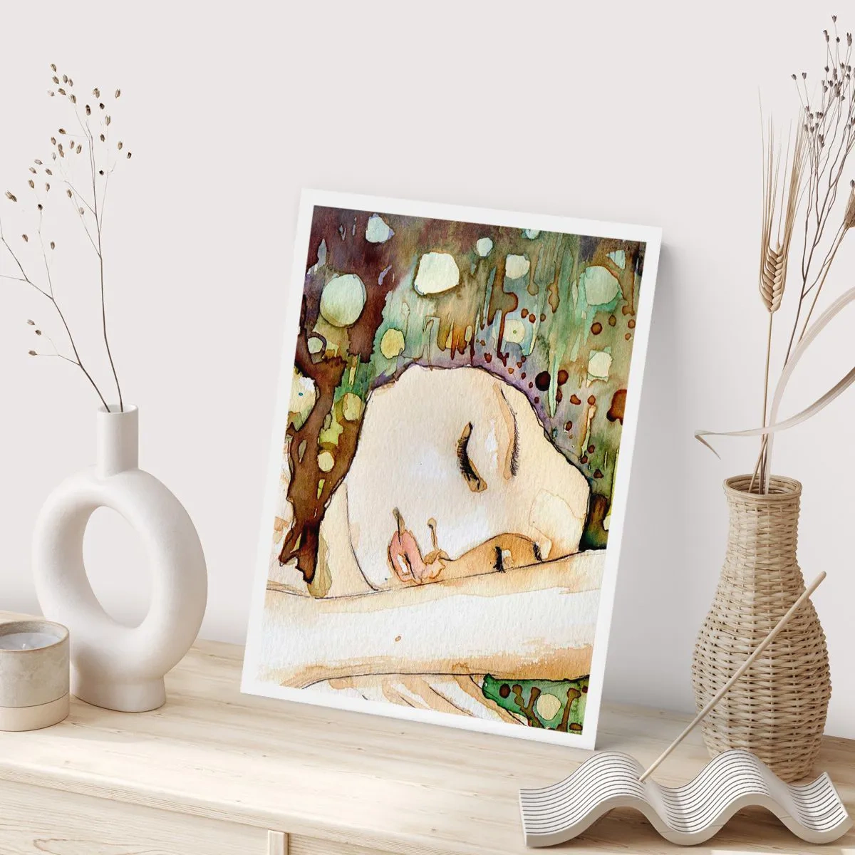 Plakat - Smaragd-violet drøm - 70x100 cm