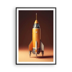 Plakat i sort ramme - Det begynder med en drøm - 70x100 cm