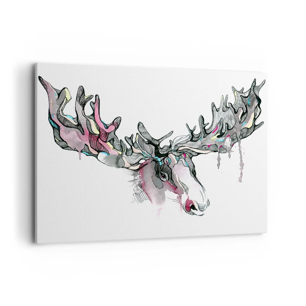 Lærredstryk - Billede på lærred - Kronen på skovens konge - 100x70 cm