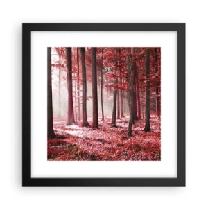 Plakat i sort ramme - Rød er lige så smuk - 30x30 cm