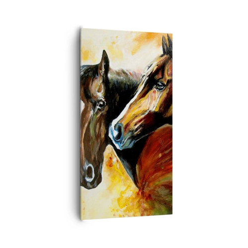 Lærredstryk - Billede på lærred - Dobbelt så charmerende - 65x120 cm