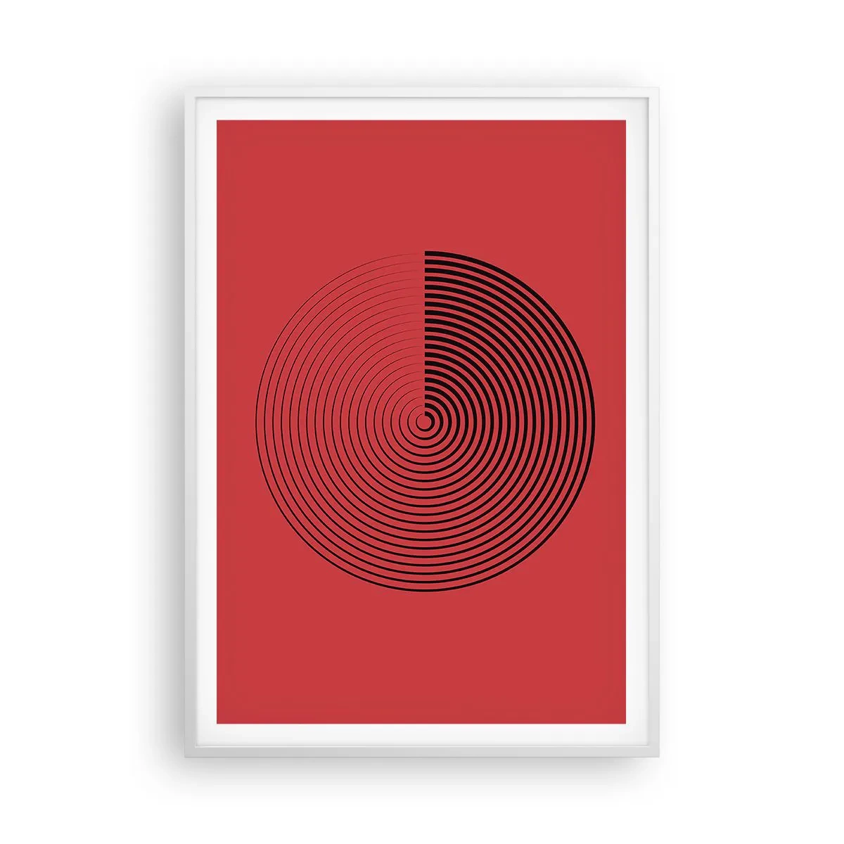 Plakat i hvid ramme - Cirkulær bevægelse - 70x100 cm