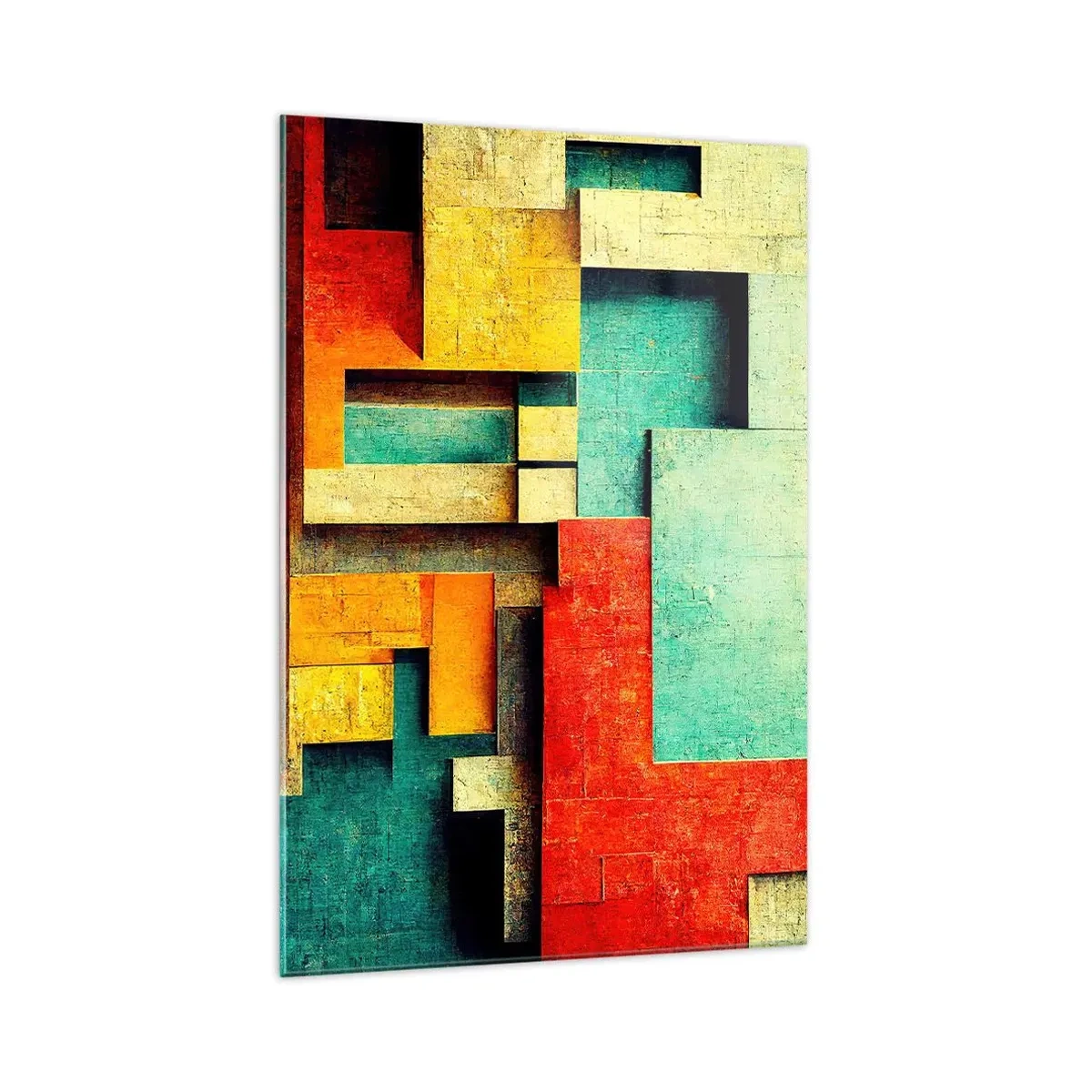 Billede på glas - Festival for rette vinkler - 70x100 cm