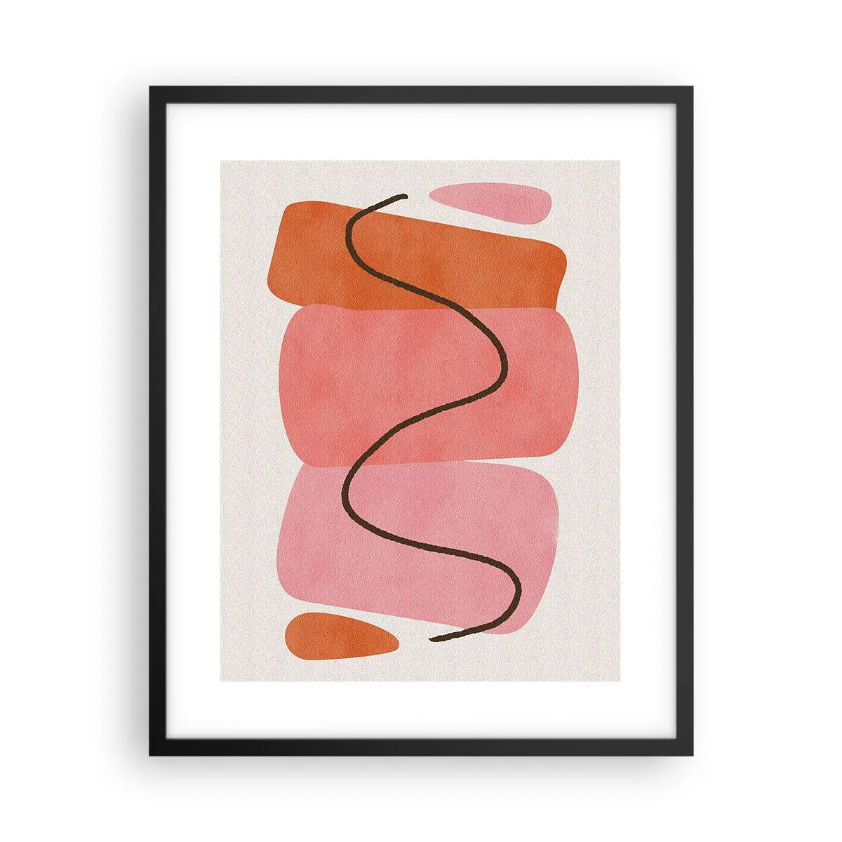 Plakat i sort ramme - Formernes blide bevægelse - 40x50 cm