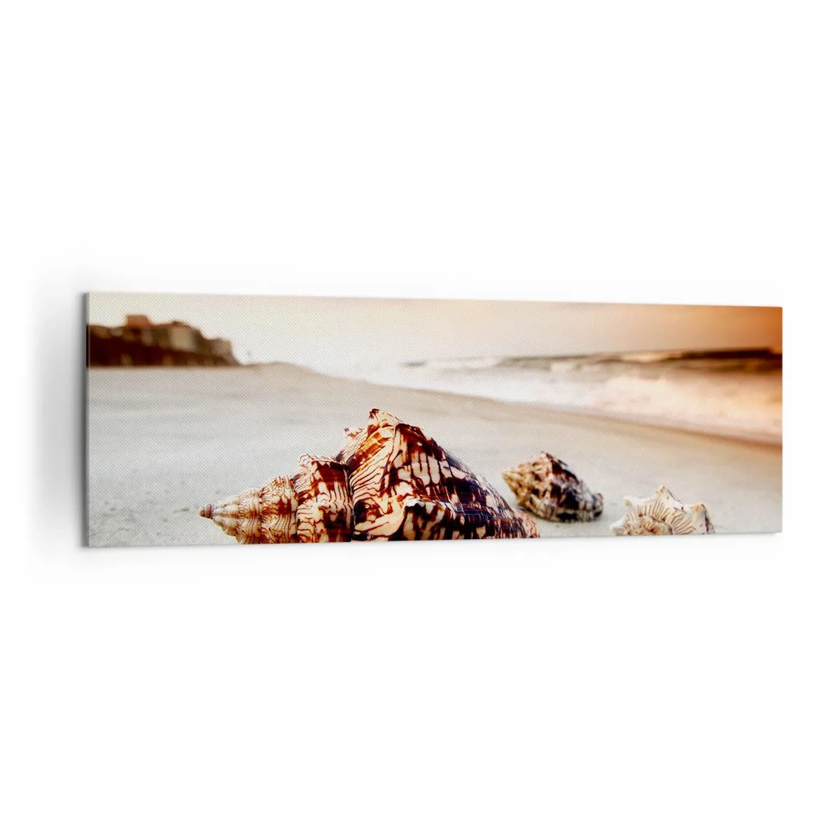 Lærredstryk - Billede på lærred - Bølgebevægelser - 160x50 cm