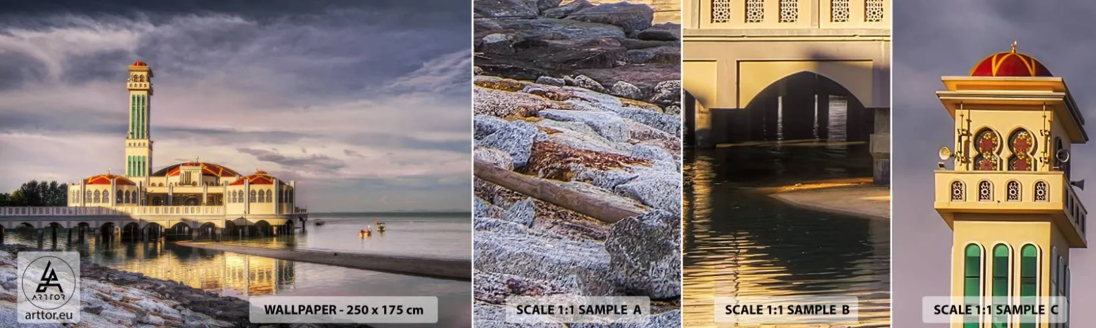 Fototapet Prøve Standard Eco - Naturens tempel - Arkitektur, Malaysia, Landskab - 100x30 cm