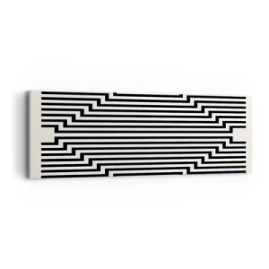 Lærredstryk - Billede på lærred - Geometrisk illusion - 90x30 cm