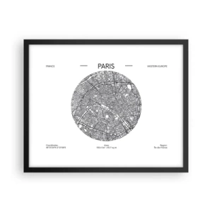 Plakat i sort ramme - Paris' anatomi - 50x40 cm