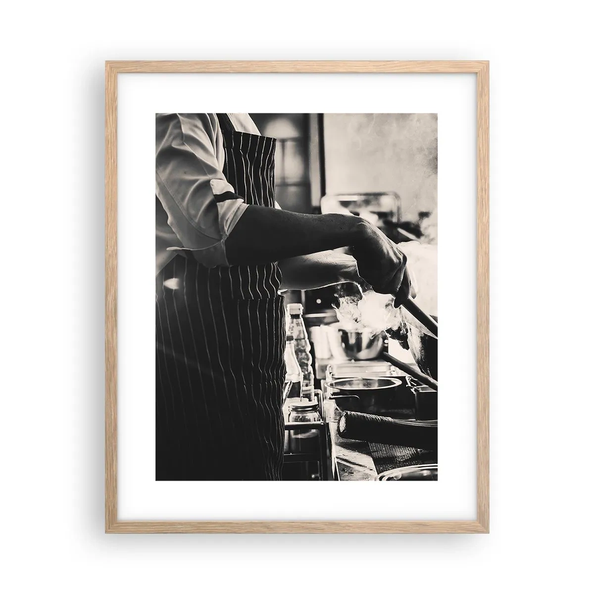 Plakat i ramme af lyst egetræ - Smagernes alkymi - 40x50 cm