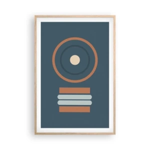 Plakat i ramme af lyst egetræ - Essensen af tingene - 61x91 cm