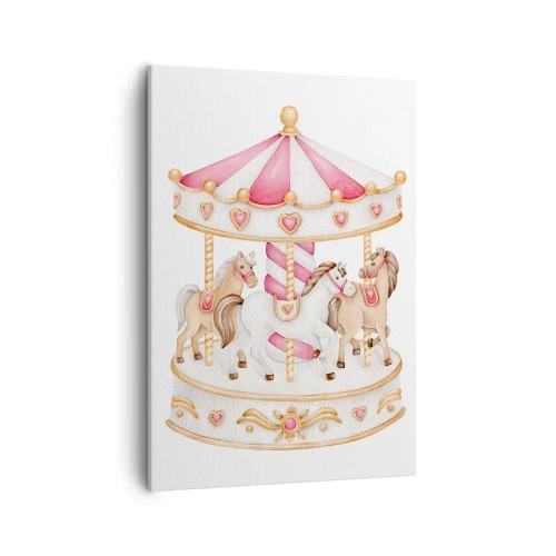 Lærredstryk - Billede på lærred - Barndommens søde verden - 50x70 cm