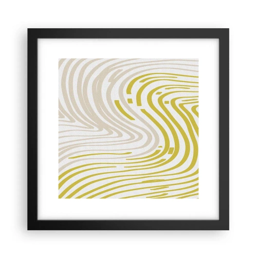 Plakat i sort ramme - Komposition med et blidt sving - 30x30 cm