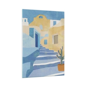 Billede på glas - En dag i en arabisk by - 70x100 cm