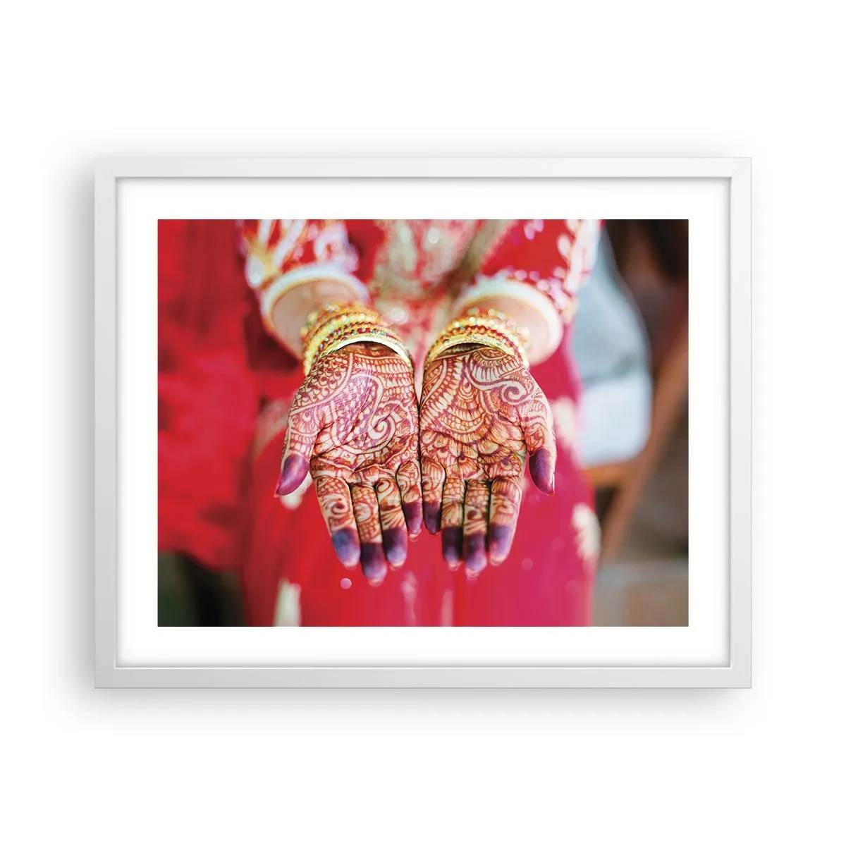 Plakat i hvid ramme - Klar til at fange lykken - 50x40 cm