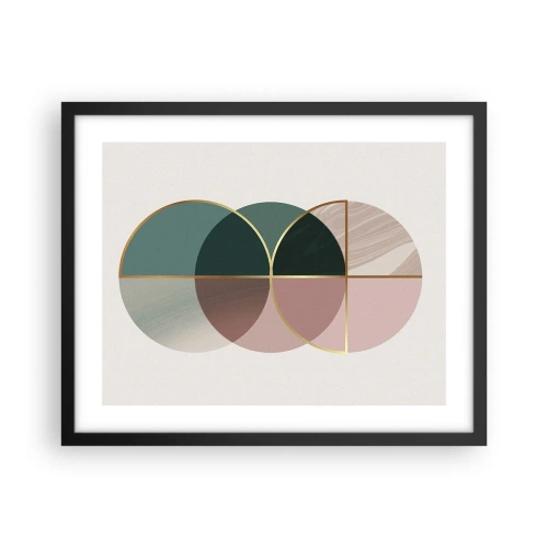 Plakat i sort ramme - Hjul for hjul… - 50x40 cm