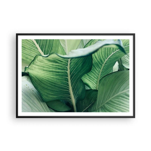 Plakat i sort ramme - Livet er intenst grønt - 100x70 cm